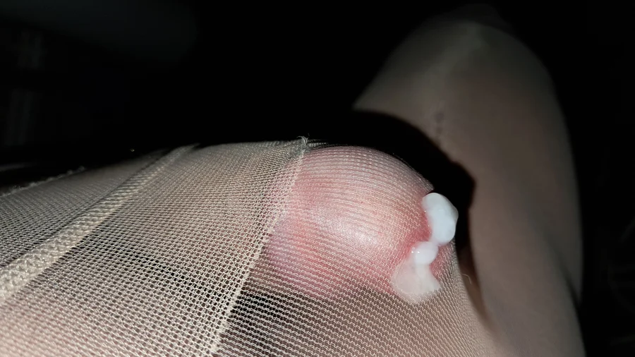 Image gallery: Cock cumming in transparent nylons
