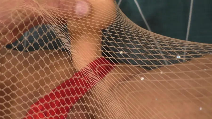 Pantyhosed sissy CD - huge dildo anal play action